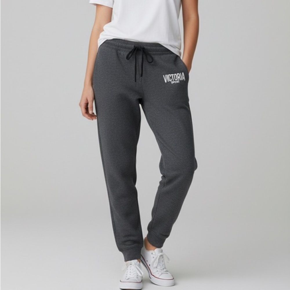 Victoria Sport Women's Charcoal Gray Stretch Drawstring Joggers Sweatpants